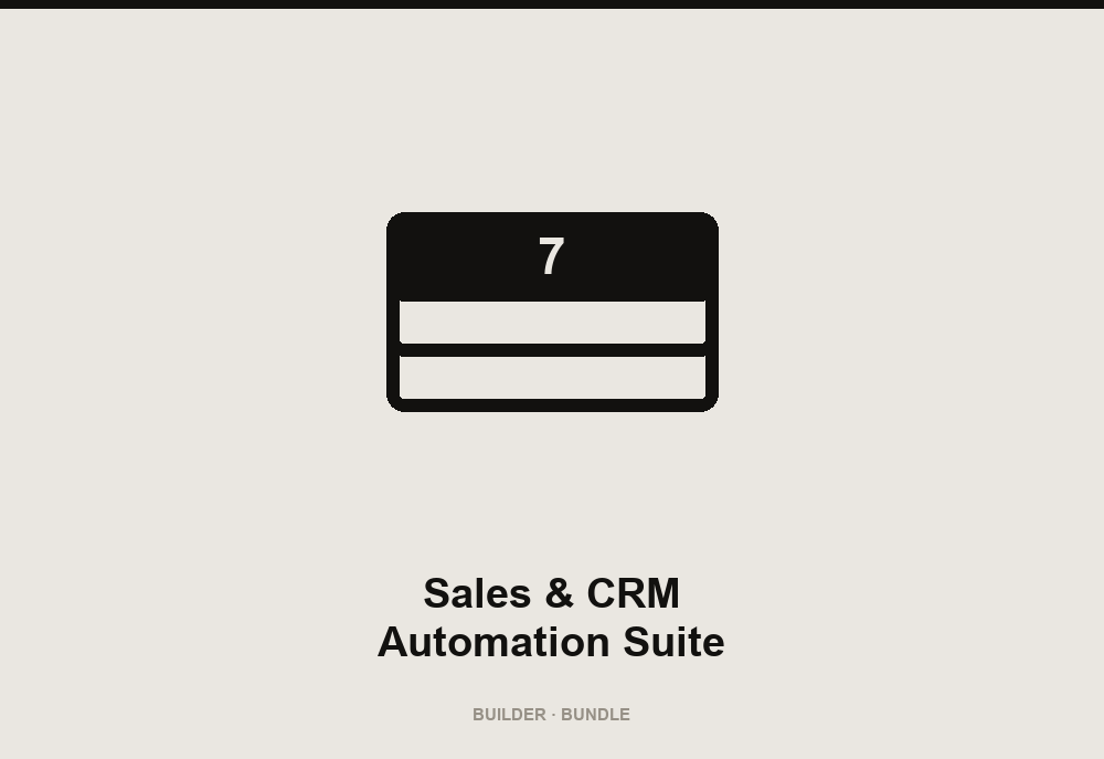 Sales & CRM Automation Suite
