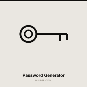 Password & API Key Generator