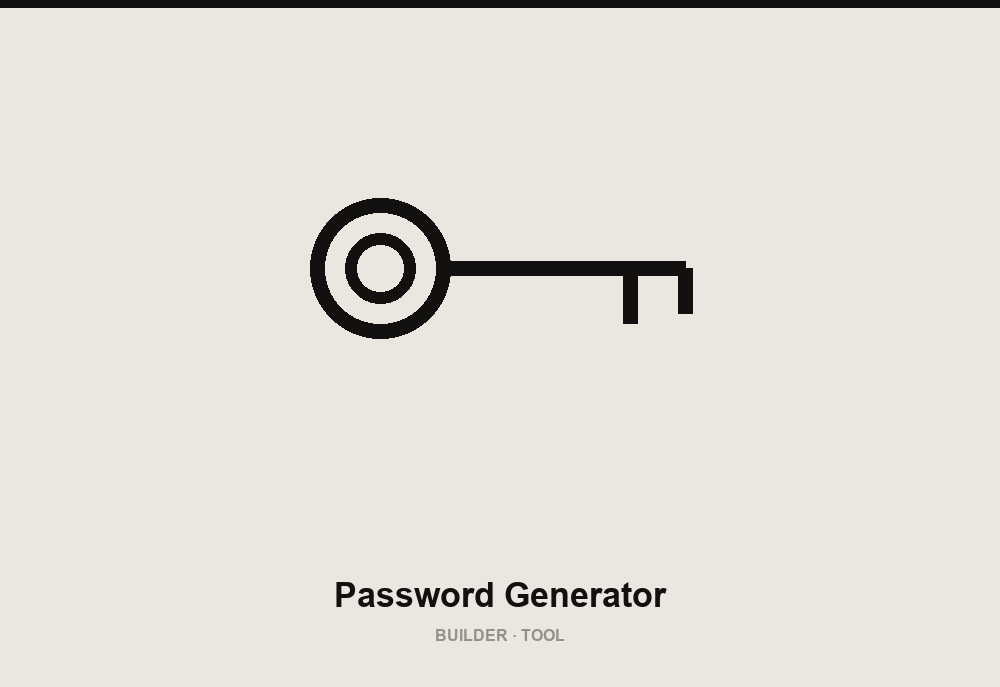 Password & API Key Generator
